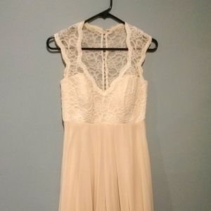 Mori Lee lace chiffon dress bridal bridesmaid